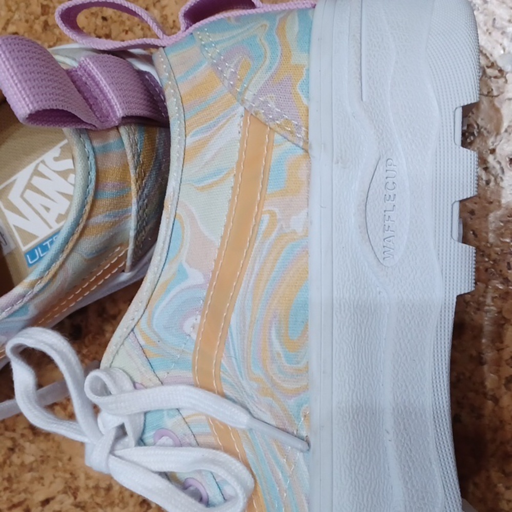 Vans Unisex Sentry Old Skool Wafflecup Sneakers W9.5, M8 Pastel Swirl NWOB - Picture 4 of 7
